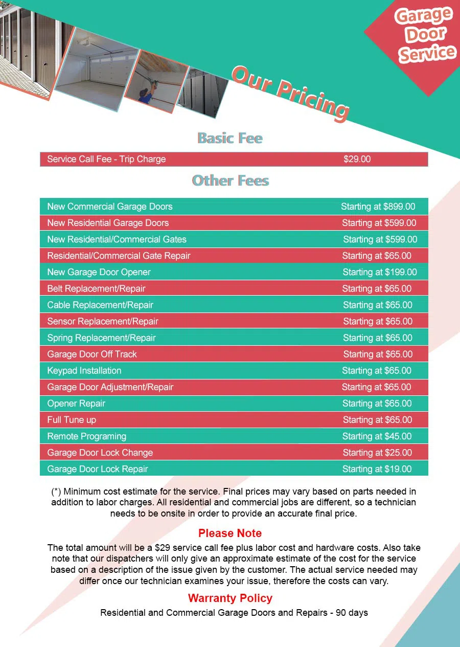 Central Garage Door Service Malibu, CA 310-579-9073